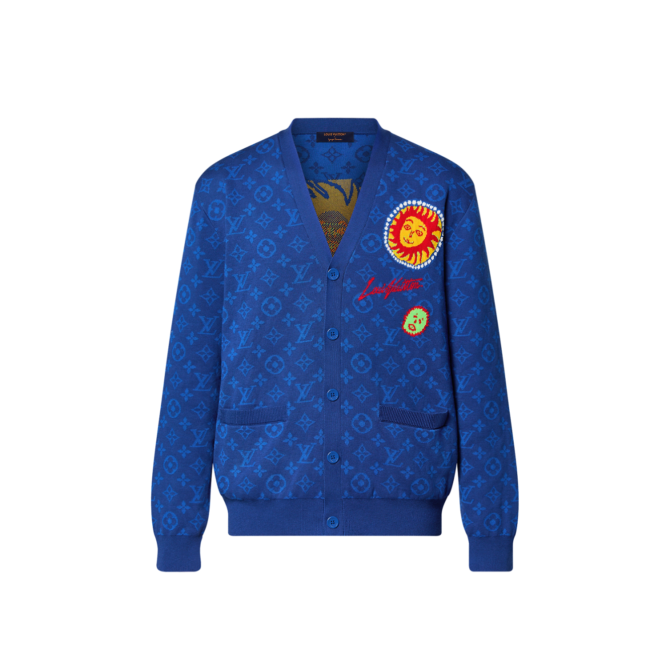 Louis Vuitton LV x YK Monogram Faces Knitted Cardigan - Vitkac